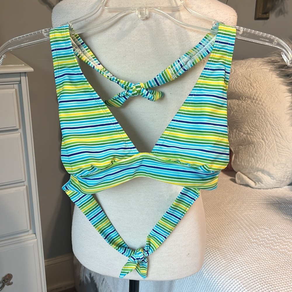 Old Navy Colorful Striped Bikini Top Womens Small